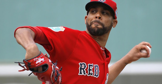 Boston Red Sox starting pitcher David Price throws to the Minnesota Twins in the first inning of a spring training baseball game in Fort Myers, Fla., Thursday, March 10, 2016. (AP Photo/Patrick Semansky)